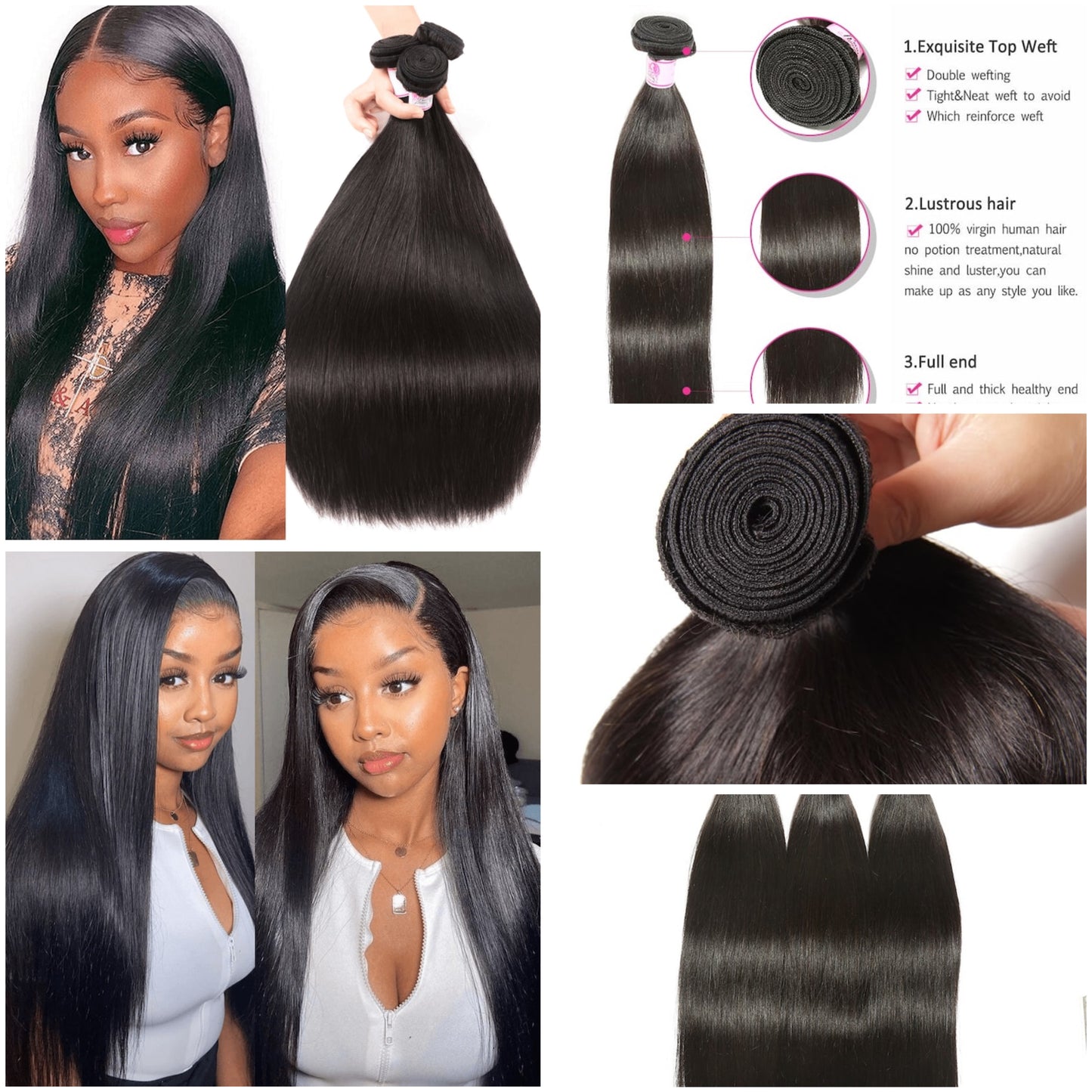 Luxury Raw Straight Bundles