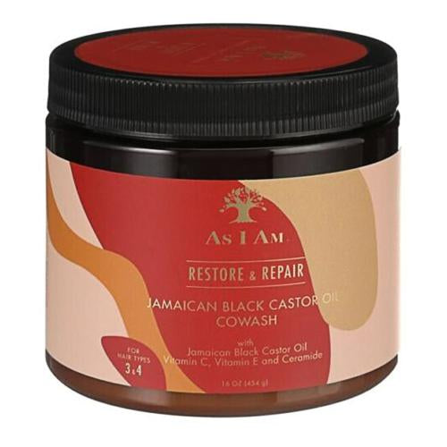 AS I AM Restore & Repair Jamaican Black Castor Oil Cowash 16oz