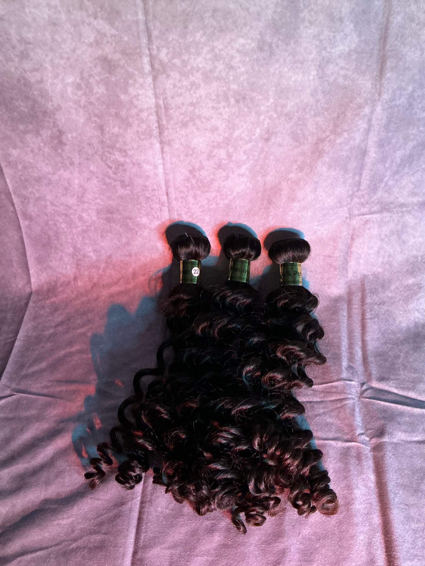 Raw Human Hair Peruvian Deep Wave Bundles