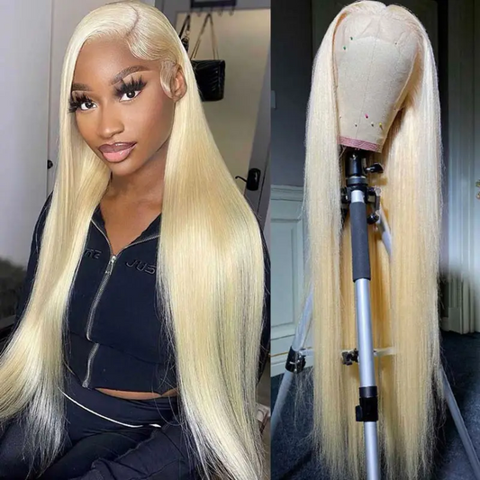 Virgin Hair HD Lace Silky Blonde Straight wig