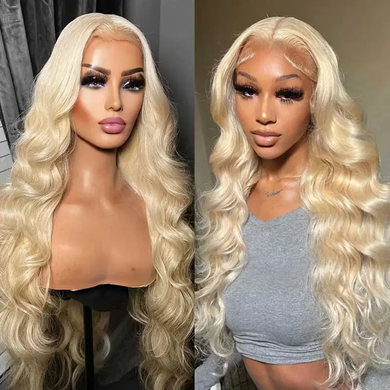 Virgin Hair HD Lace Silky Blonde Straight wig