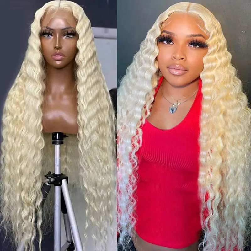 Virgin Hair HD Lace Silky Blonde Straight wig