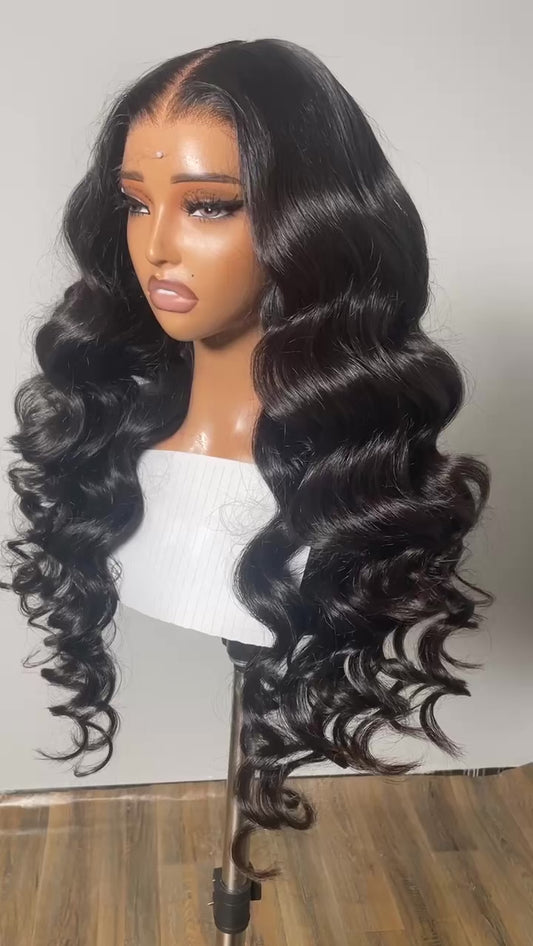 Raw Human Hair Brazilian Loose wave Wig