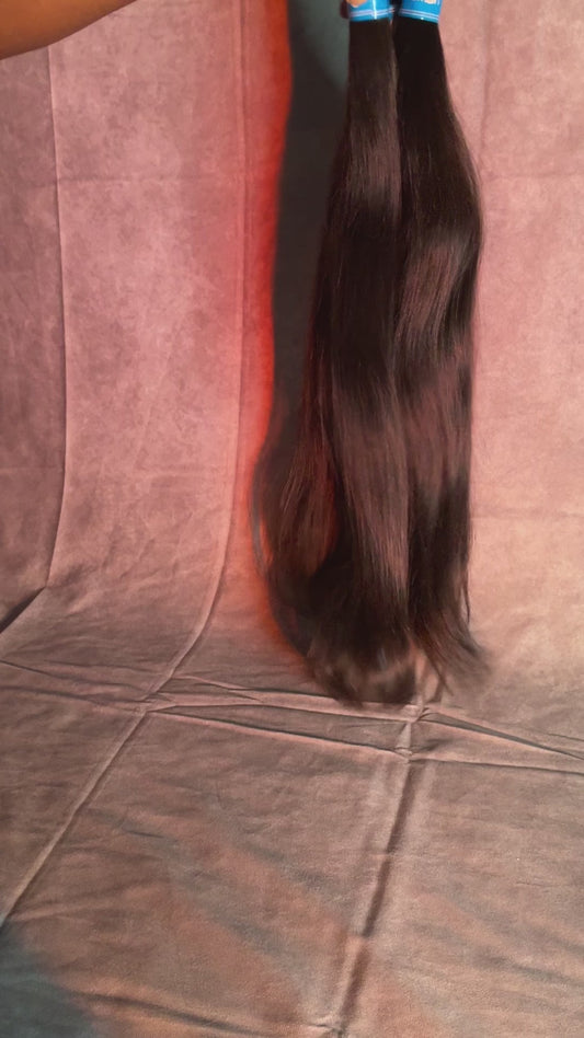 Raw Human Hair Brazilian Straight Bundles